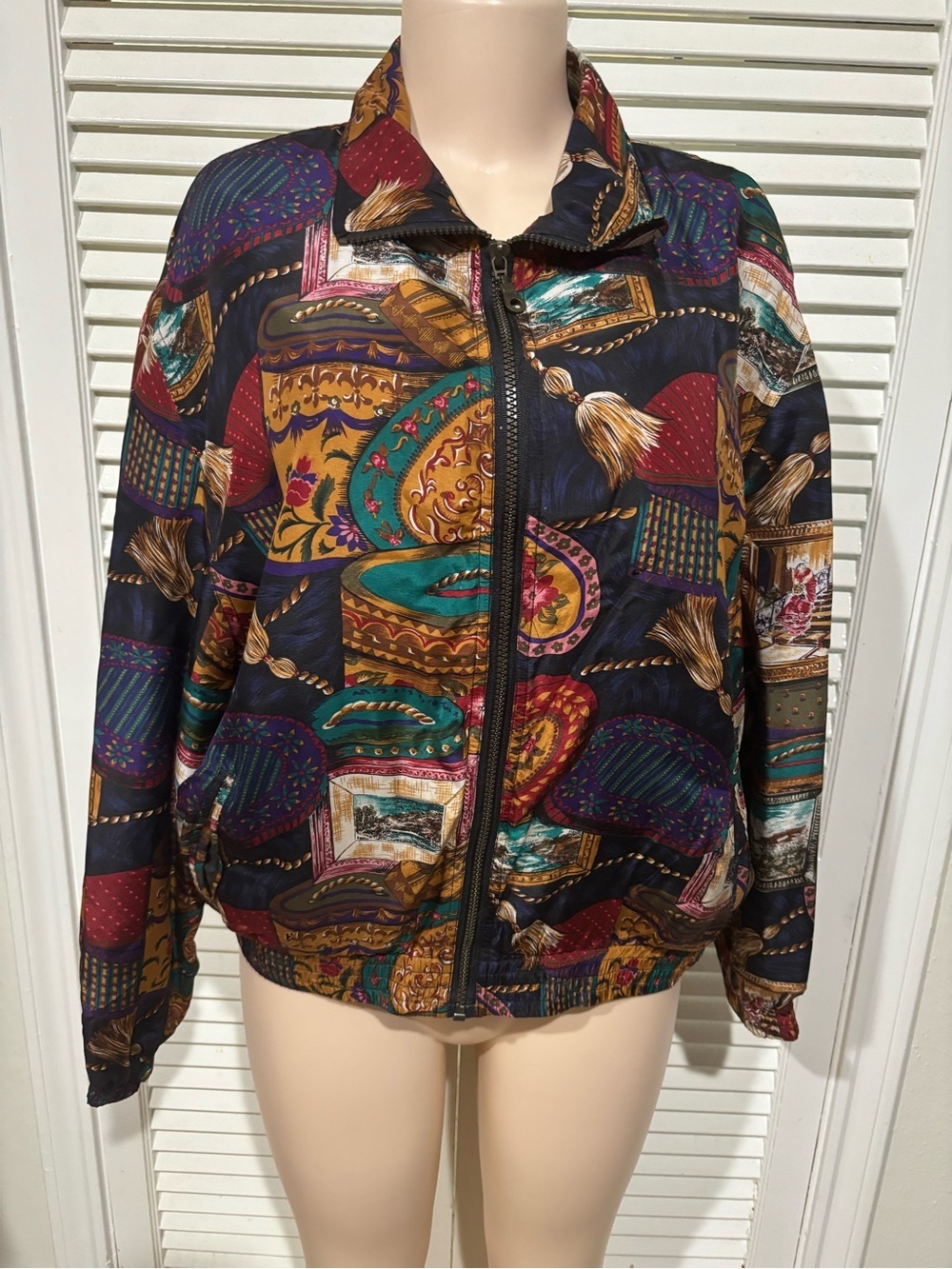 Westbound Multicolor Patterned Bomber Jacket